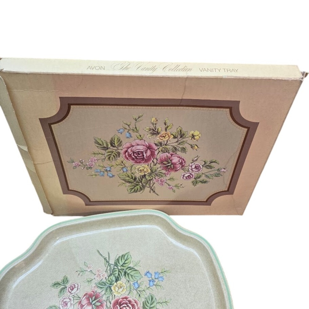 1982 NIB Avon The Vanity Collection Vanity Tray Floral Design - Picture 7 of 8